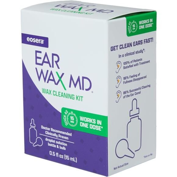 Fast-Acting Ear Wax Removal Drops, 15mL and Rinsing Bulb Kit | Breaks Down - Picture 3 of 7